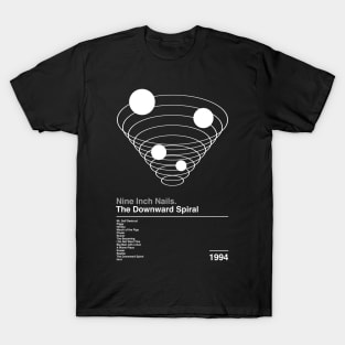 The Downward Spiral / Minimalist Graphic Design Poster Tribute T-Shirt